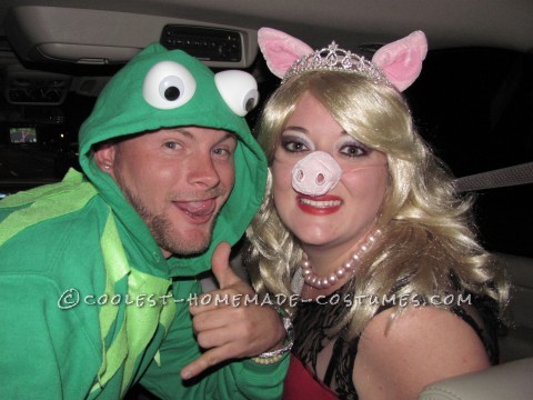 Disfraz ligero de pareja de Kermit y Miss Piggy