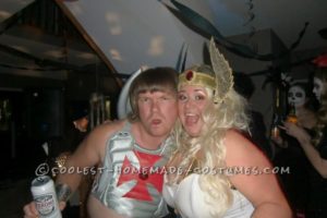 Disfraz casero de pareja de He-Man y She-Ra