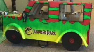 Disfraz de jeep de Jurassic Park