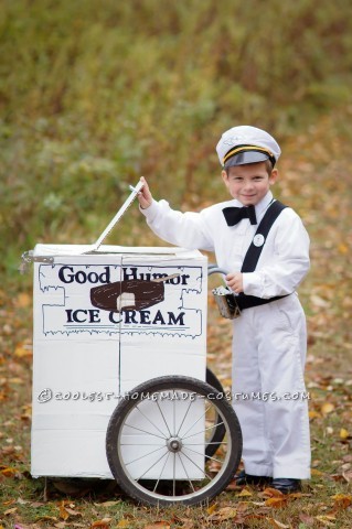 Disfraz de pareja vintage con buen humor: Hombre Helado Cono de Helado