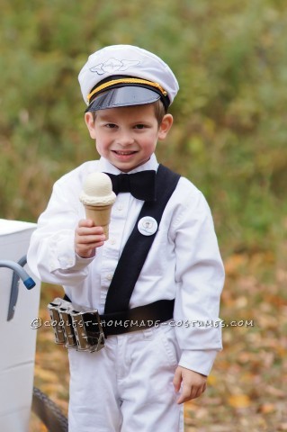 Disfraz de pareja vintage con buen humor: Hombre Helado Cono de Helado