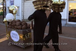 Delicioso chocolate Ferrero Rocher Candy Head Group Idea de disfraz