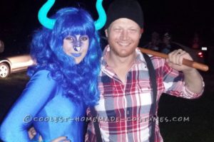 Disfraz de pareja Paul Bunyan y Babe Blue Bull DIY