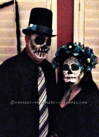 Disfraz de pareja casero para el Día de Muertos