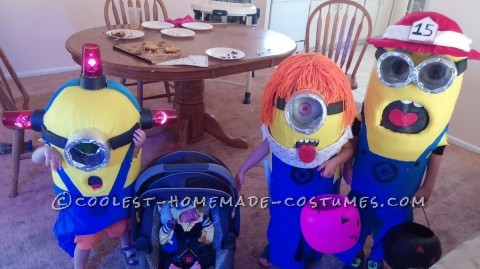 Genial disfraz familiar de Halloween: adorables minions