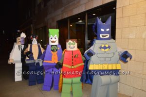 Traje de grupo de minifiguras LEGO: héroes y villanos de Batman