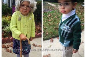 Disfraz infantil casero de pareja de ancianos