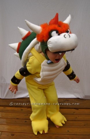 Disfraz de Little Bowser con gran carácter.