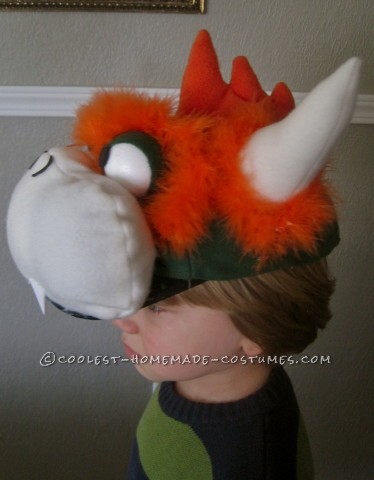 Disfraz de Little Bowser con gran carácter.
