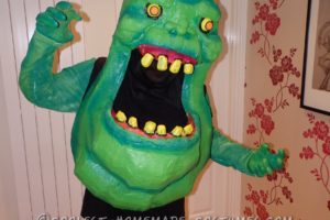 Slimer casero de un disfraz de Cazafantasmas