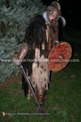 Traje de guardabosques vikingo casero