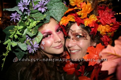 Halloween 2008 caminamos como árboles en cada estación con la Madre Naturaleza y el Padre Tiempo.  La Madre Naturaleza usó un vestido viejo y lo decoró con artesanía.