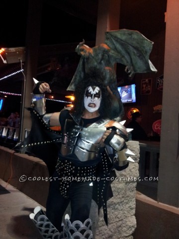 Impresionante disfraz de demonio de Halloween de KISS