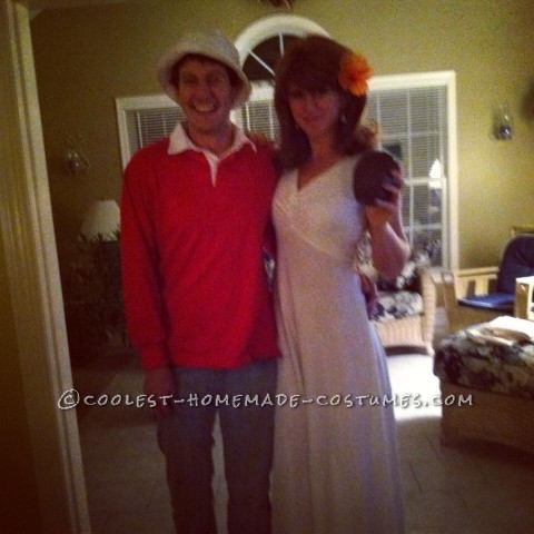 Disfraz de pareja de Halloween de Gilligan y Ginger DIY (y el profesor también)