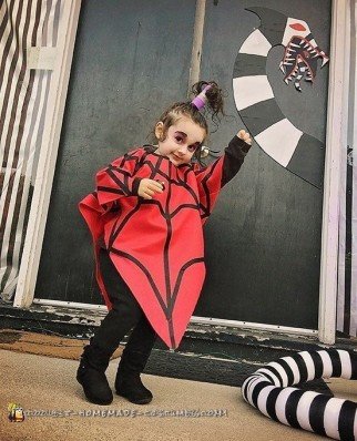 Cool DIY Beetlejuice Cartoon Lydia disfraz para niño