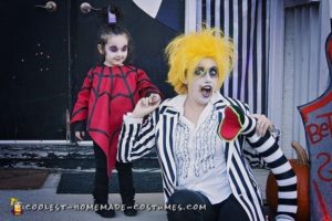 Cool DIY Beetlejuice Cartoon Lydia disfraz para niño