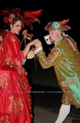 Original 1% - Disfraz de mascarada para pareja en estilo rococó