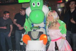 Increíble disfraz de Halloween de Yoshi Mario Kart – ¡Completamente hecho en casa!