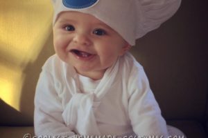 Lindo disfraz de Pillsbury Doughboy Baby (y Baker Mom)