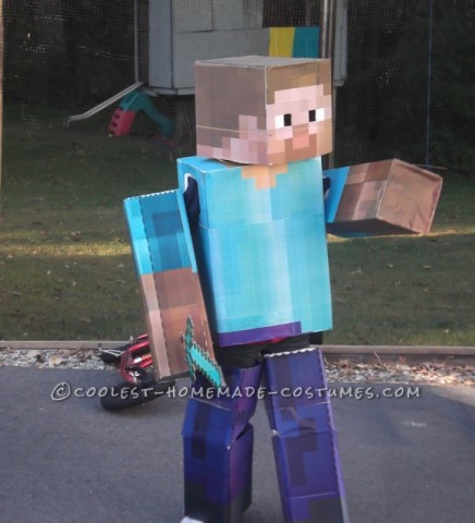 Disfraces geniales de cajas de cartón hágalo usted mismo: Minecraft Iron Golem y Herobrine