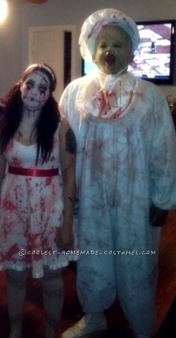 Evil Doll y su Evil Child Creepy Couples Disfraz de Halloween