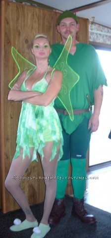 El disfraz más chulo de Peter Pan y Tinker Bell hecho en casa