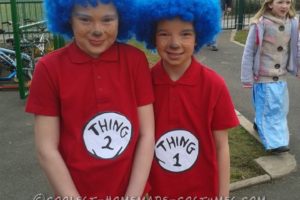 Disfraces de última hora de Thing 1 y Thing 2 para el Día Mundial del Libro en el Reino Unido