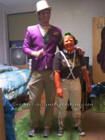 Disfraz casero de Willy Wonka y Oompa-Loompas
