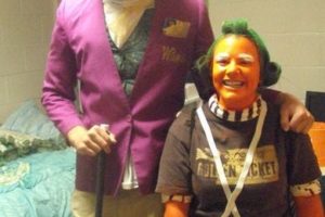 Disfraz casero de Willy Wonka y Oompa-Loompas