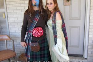 Pareja de disfraces de William Wallace y Murron de Braveheart