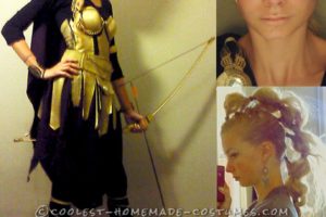 El disfraz de Halloween de Athena de la diosa de la guerra más genial del hogar