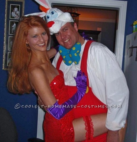 Jessica casera de un disfraz de Roger Rabbit