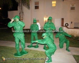 Disfraz de grupo casero soldados del ejercito Toy Story