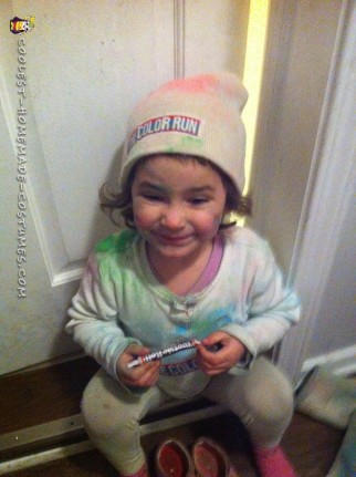 Trajes Color Run para familias pobres/perezosas