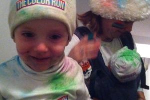 Trajes Color Run para familias pobres/perezosas