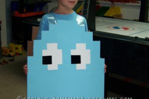 El disfraz de fantasma de Pac Man azul claro más genial para Halloween