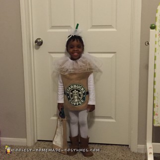 Traje de taza de frappuccino de caramelo dulce