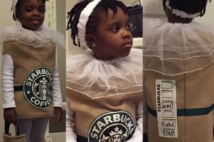 Traje de taza de frappuccino de caramelo dulce