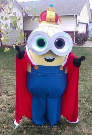 Increíble disfraz de bricolaje King Bob Minion