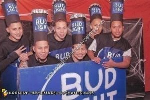 Coolest DIY BudLight 6 Pack Halloween Group Disfraz Idea