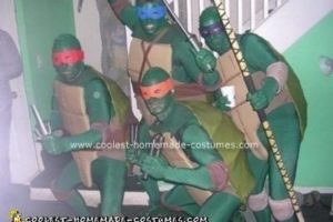 Coolest Teenage Mutant Ninja Turtles, disfraz de fiesta de Halloween hecho en casa