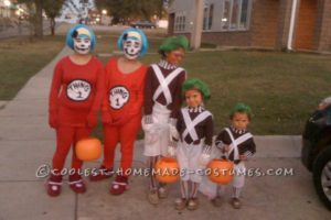 Disfraces de Halloween Fácil Grupo Oompa Loompa