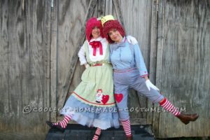 Disfraces de madre e hija Raggedy Ann y Andy