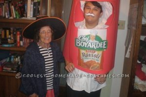 Disfraz creativo de chef Boyardee de Halloween