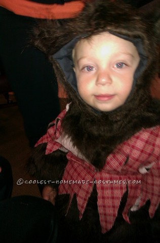 Disfraz de Halloween de Littlest Wolfman hecho en casa