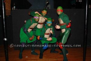 Disfraz de grupo de las Tortugas Ninja mutantes adolescentes para niño