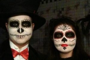 Disfraz de pareja Sugar Skull Día de los Muertos