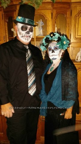 Disfraz de pareja casero para el Día de Muertos
