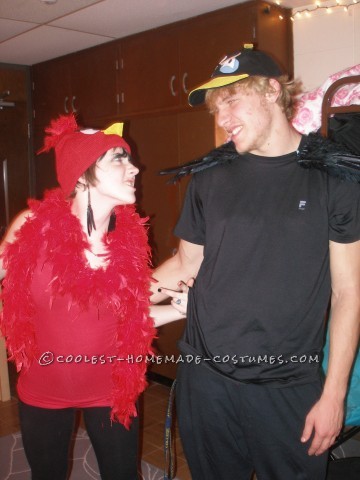 Disfraz de pareja de Angry Birds de última hora