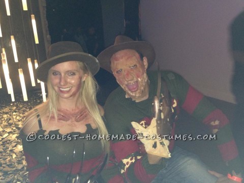 Disfraz de pareja de Mr y Mrs Freddy Krueger